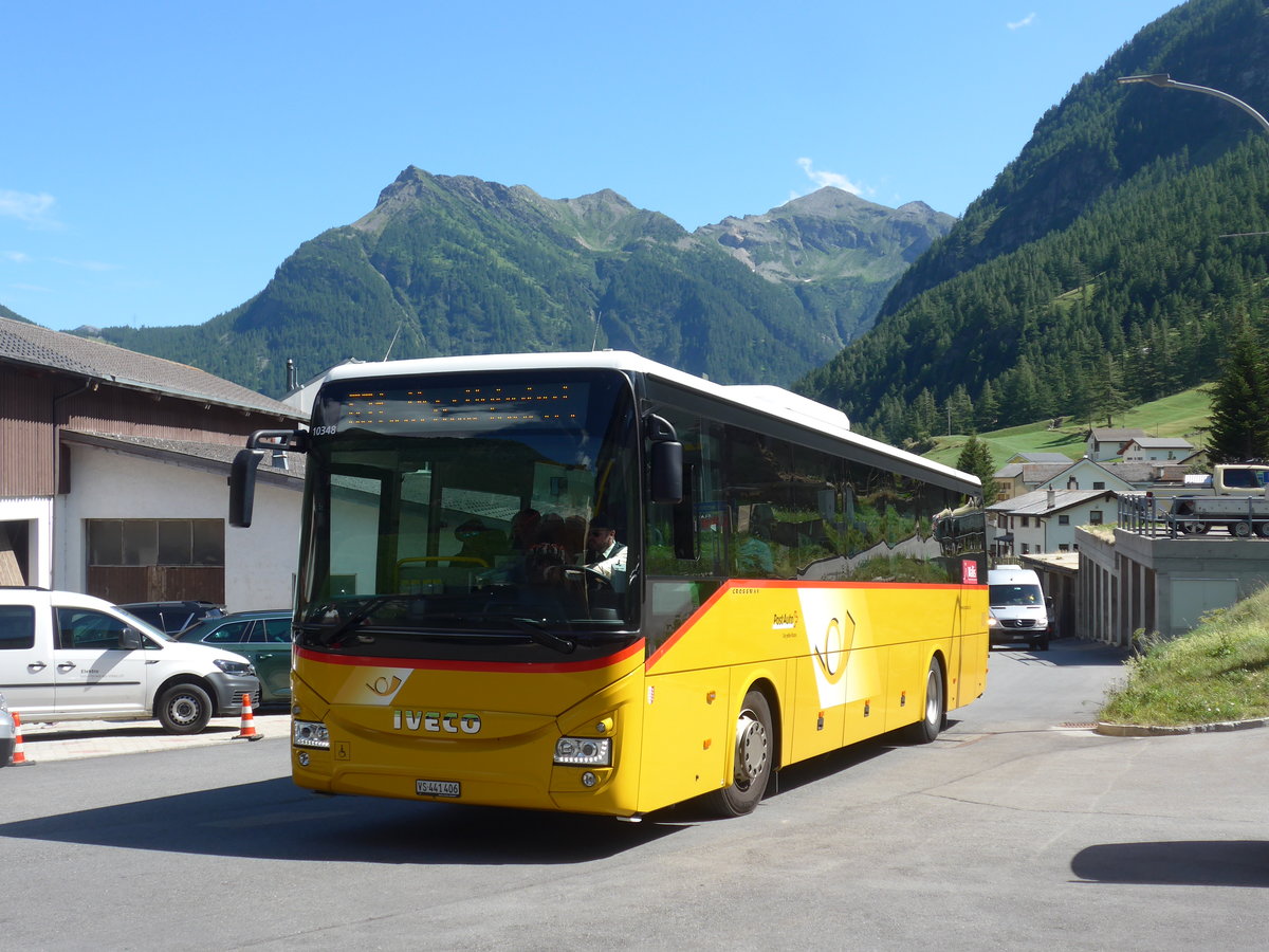 (208'356) - PostAuto Wallis - VS 441'406 - Iveco am 3. August 2019 in Simplon Dorf