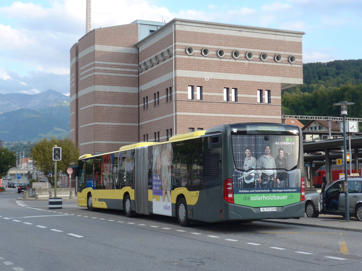 (208'380) - STI Thun - Nr. 169/BE 752'169 - Mercedes am 3. August 2019 beim Bahnhof Spiez