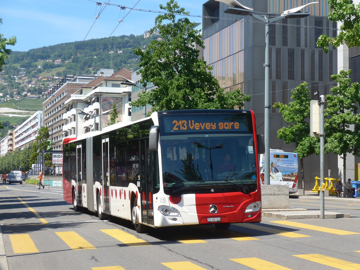 (208'451) - TPF Fribourg - Nr. 171/FR 300'326 - Mercedes am 4. August 2019 beim Bahnhof Vevey