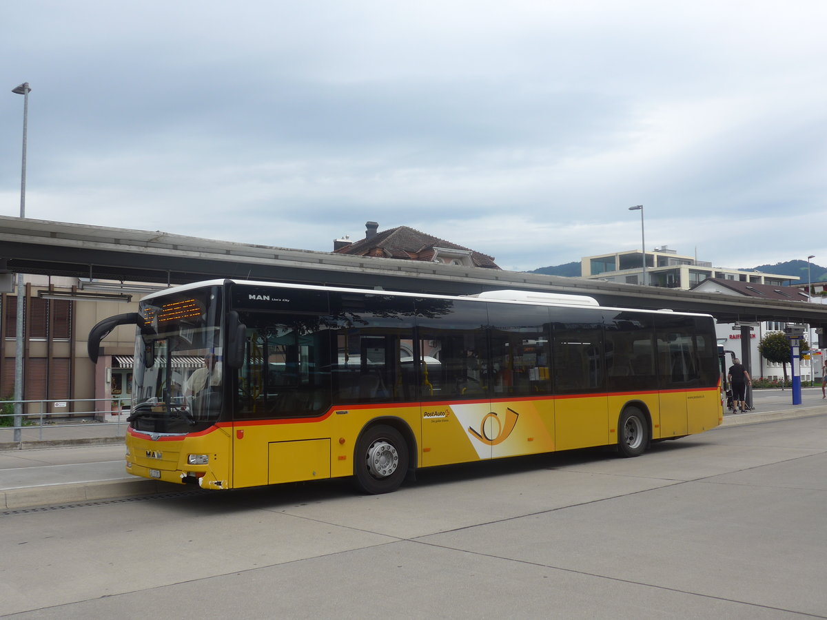 (208'893) - Kistler, Reichenburg - SZ 27'381 - MAN am 17. August 2019 beim Bahnhof Uznach