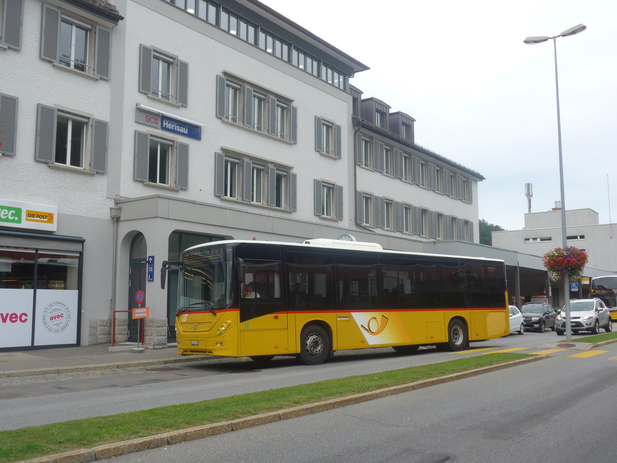 (208'897) - PostAuto Ostschweiz - SG 443'902 - Volvo am 17. August 2019 beim Bahnhof Herisau