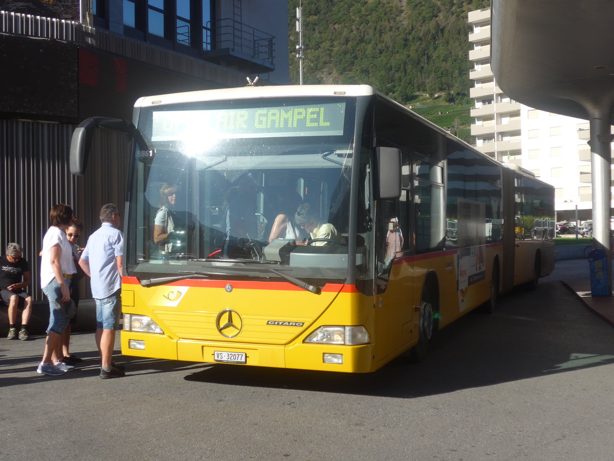 (208'972) - TMR Martigny - Nr. 129/VS 32'077 - Mercedes am 18. August 2019 beim Bahnhof Visp