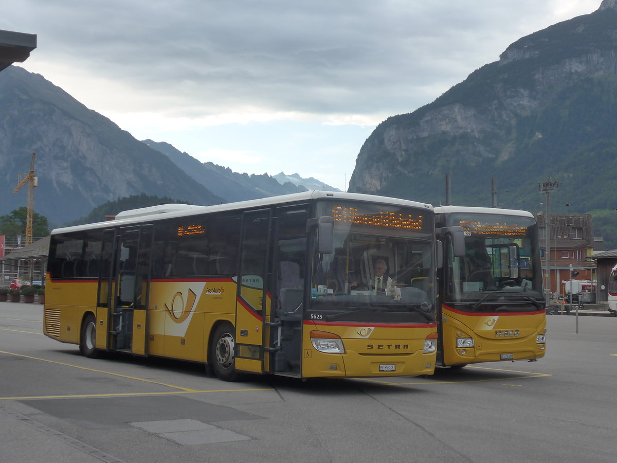 (209'174) - PostAuto Bern - BE 653'387 - Setra am 1. September 2019 in Meiringen, Postautostation