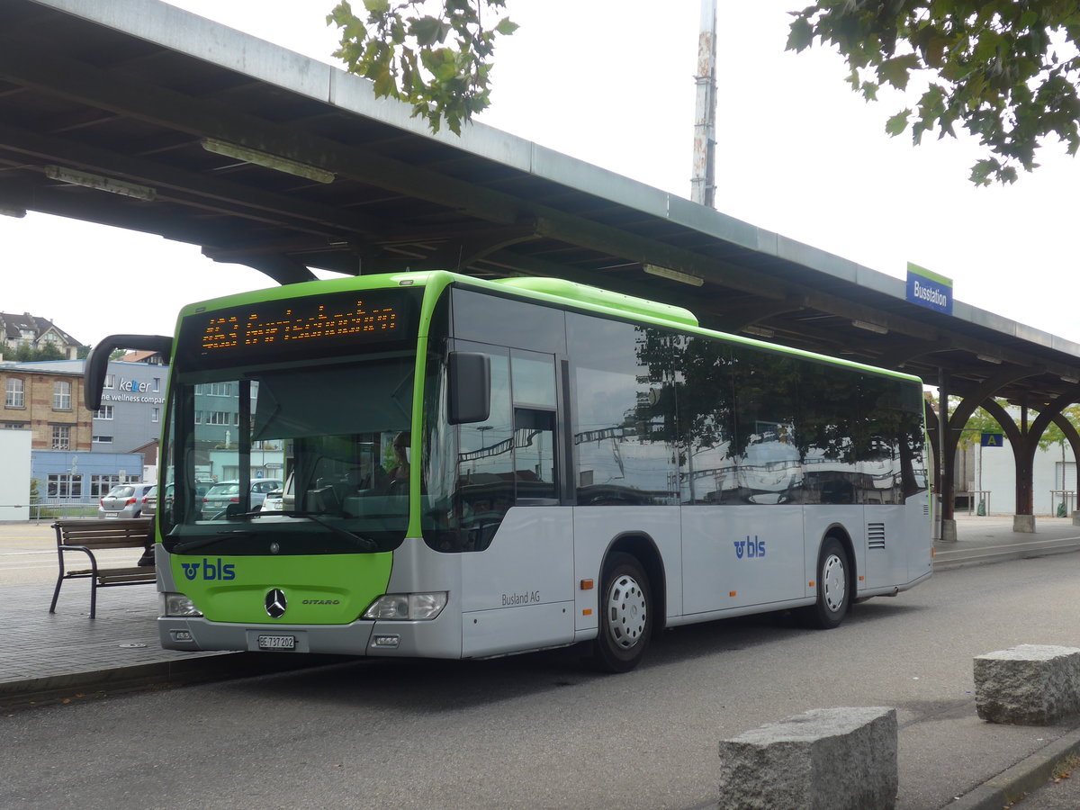 (209'220) - Busland, Burgdorf - Nr. 202/BE 737'202 - Mercedes am 1. September 2019 beim Bahnhof Burgdorf