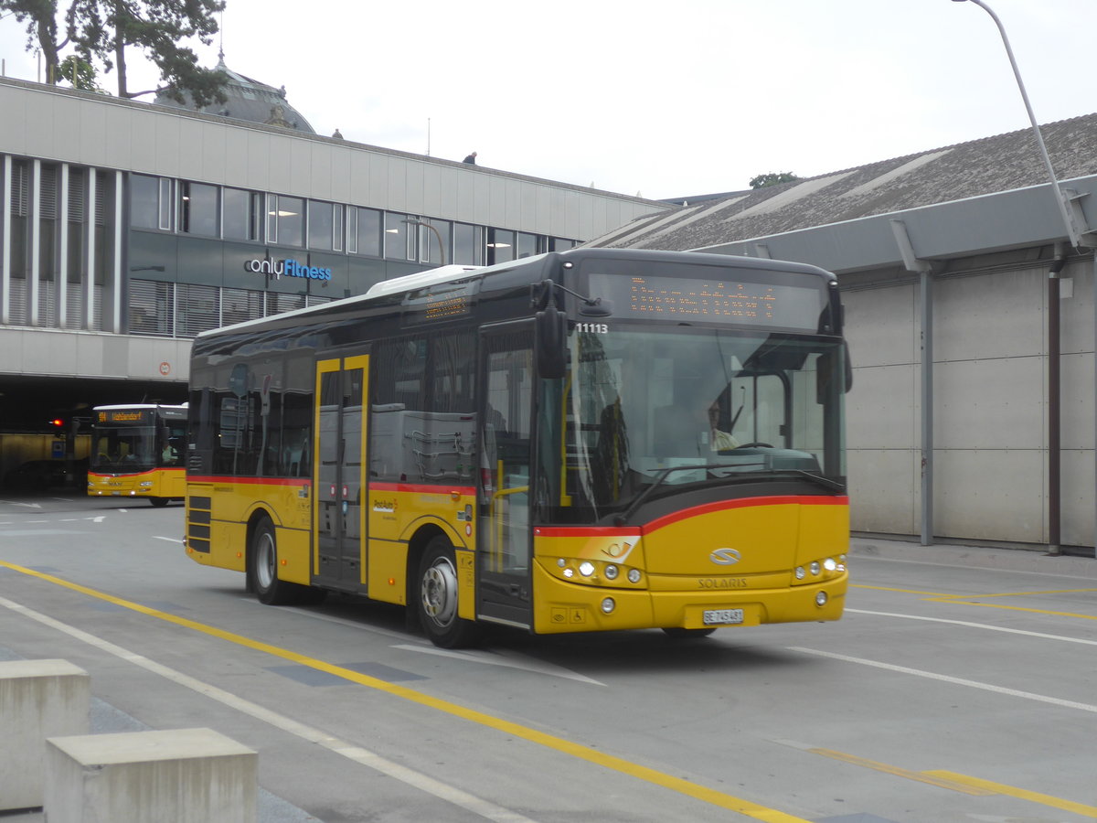 (209'329) - PostAuto Bern - Nr. 481/BE 745'481 - Solaris am 5. September 2019 in Bern, Postautostation