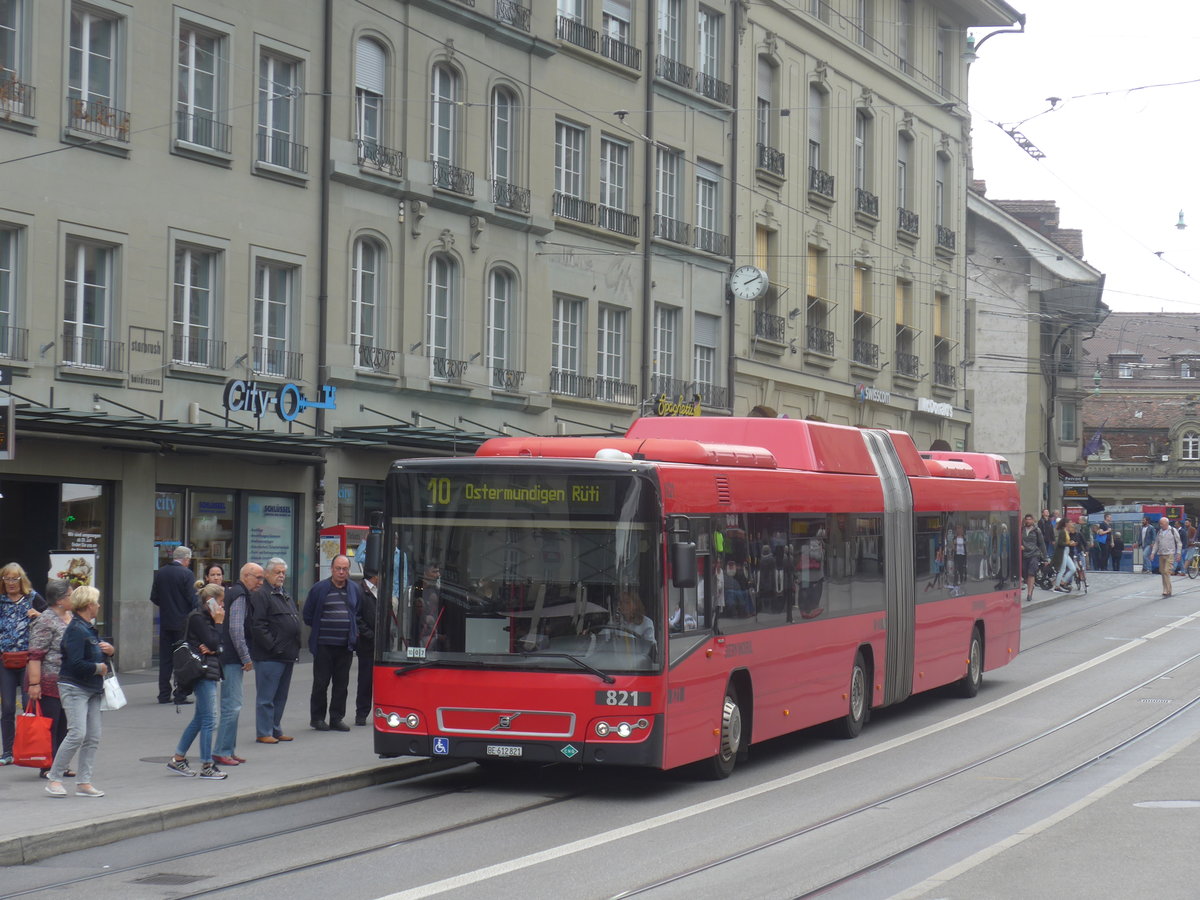 (209'343) - Bernmobil, Bern - Nr. 821/BE 612'821 - Volvo am 5. September 2019 in Bern, Zytglogge