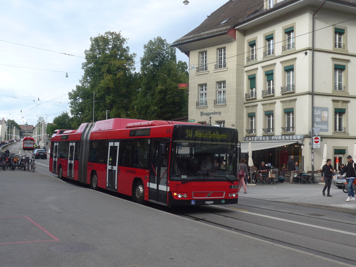 (209'344) - Bernmobil, Bern - Nr. 820/BE 612'820 - Volvo am 5. September 2019 in Bern, Zytglogge
