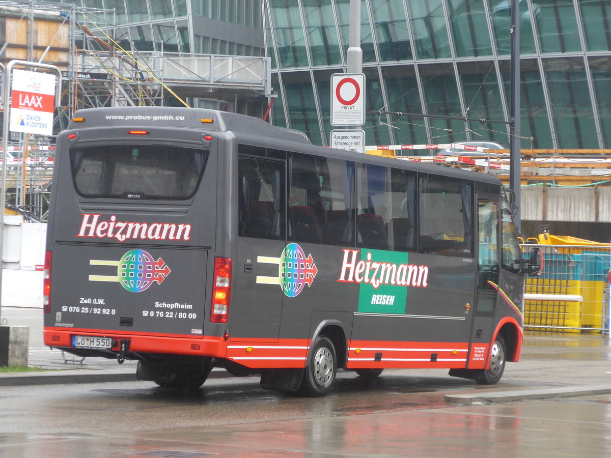 (209'417) - Aus Deutschland: Heizmann, Schopfheim - L-H 550 - Iveco/ProBus am 8. September 2019 in Zrich, Flughafen