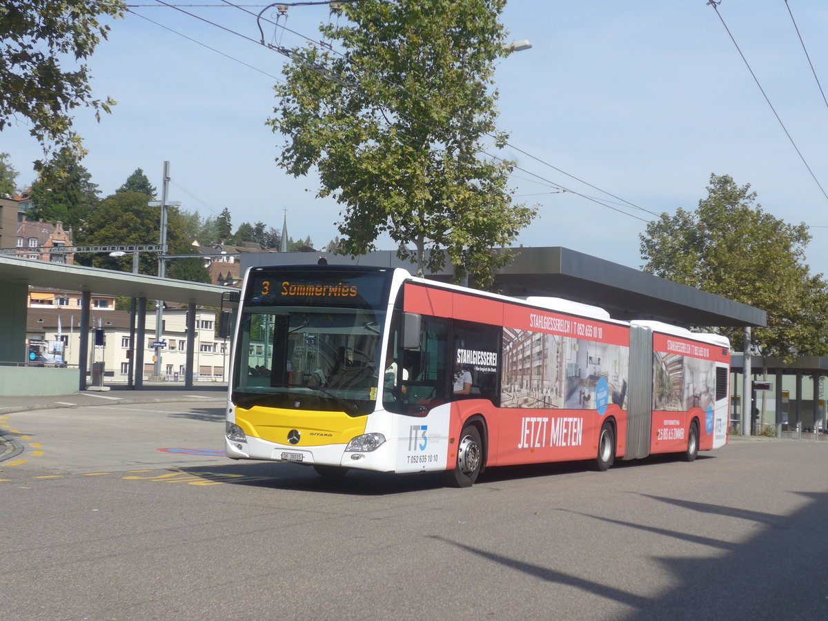 (209'606) - VBSH Schaffhausen - Nr. 15/SH 38'015 - Mercedes am 14. September 2019 beim Bahnhof Schaffhausen
