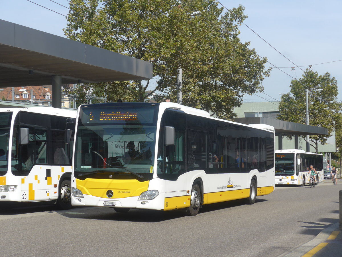 (209'617) - VBSH Schaffhausen - Nr. 31/SH 38'031 - Mercedes am 14. September 2019 beim Bahnhof Schaffhausen