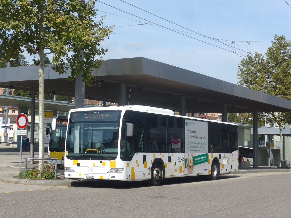 (209'635) - SB Schaffhausen - Nr. 25/SH 54'325 - Mercedes am 14. September 2019 beim Bahnhof Schaffhausen