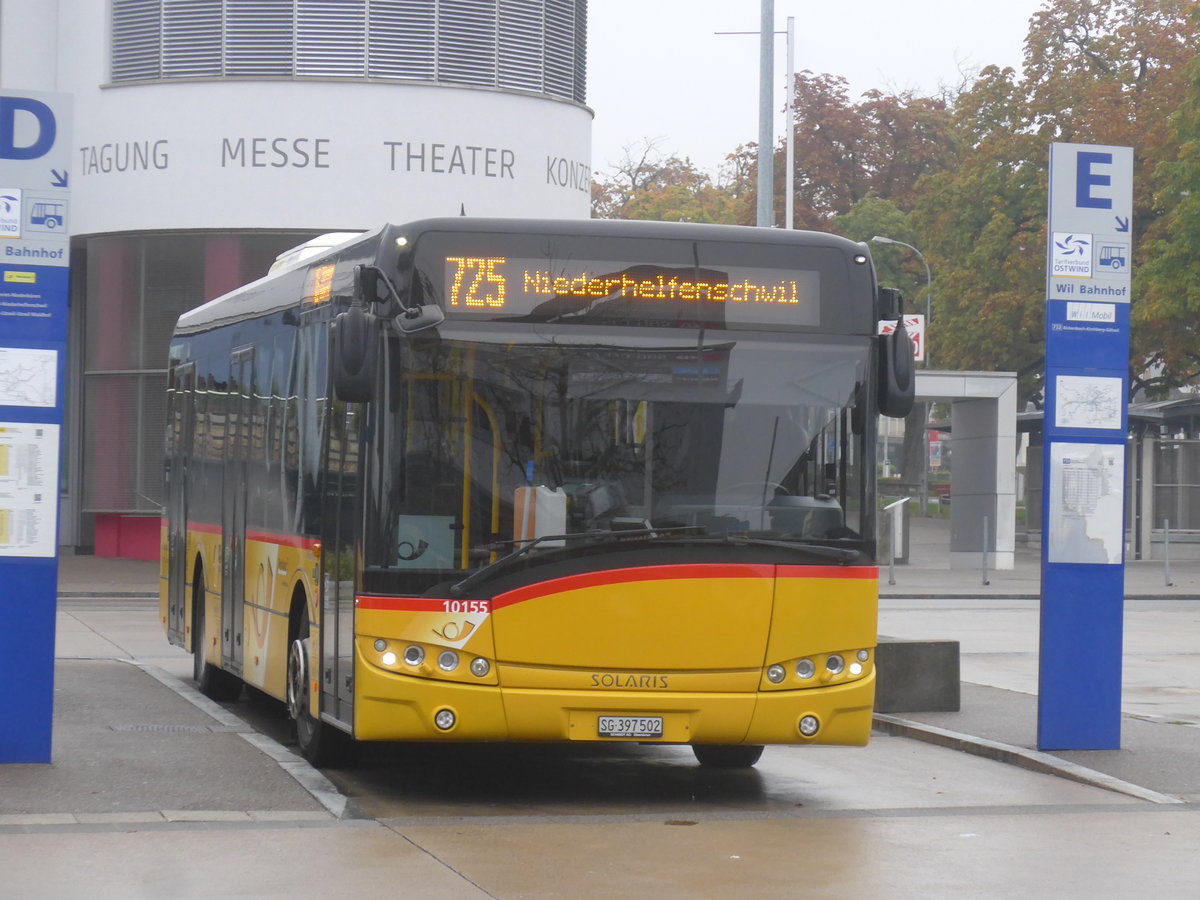 (209'898) - Schmidt, Oberbren - SG 397'502 - Solaris am 6. Oktober 2019 beim Bahnhof Wil