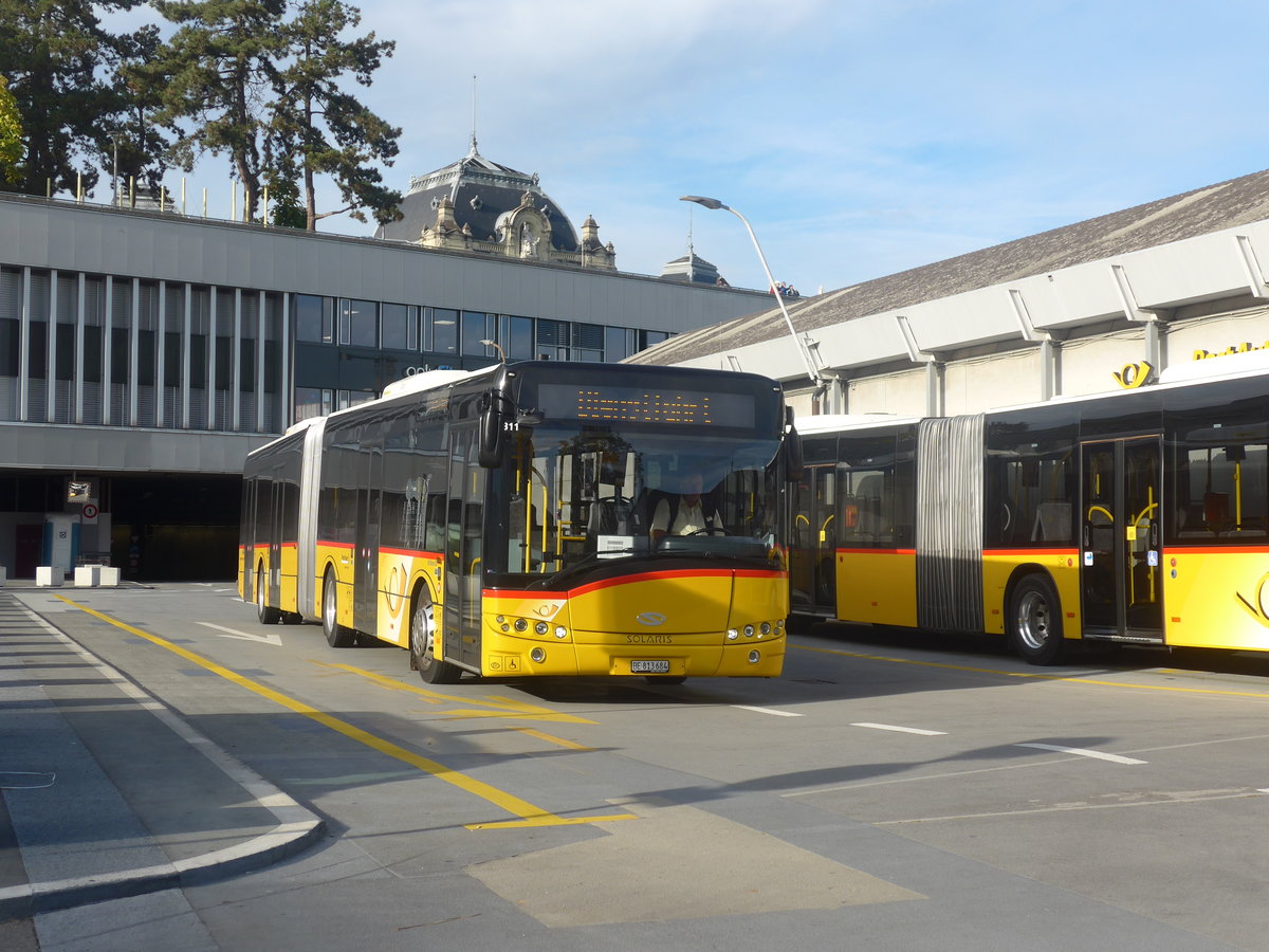 (210'291) - PostAuto Bern - Nr. 684/BE 813'684 - Solaris am 12. Oktober 2019 in Bern, Postautostation