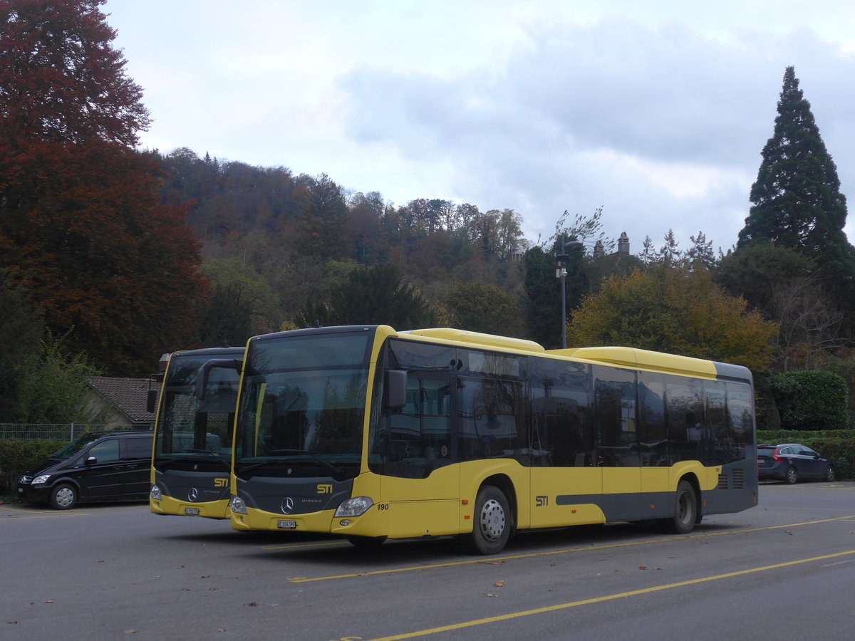 (210'953) - STI Thun - Nr. 190/BE 804'190 - Mercedes am 9. November 2019 bei der Schifflndte Thun