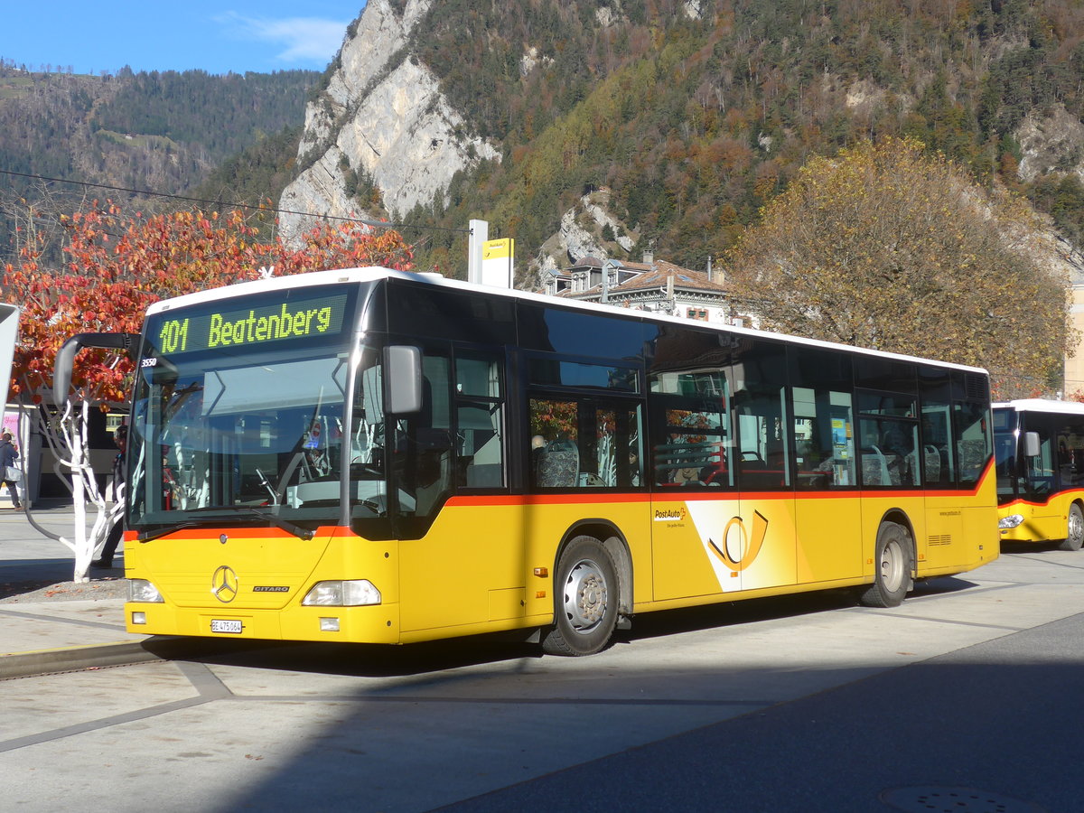 (210'980) - PostAuto Bern - BE 475'064 - Mercedes (ex BE 700'282; ex Schmocker, Stechelberg Nr. 3) am 11. November 2019 beim Bahnhof Interlaken West