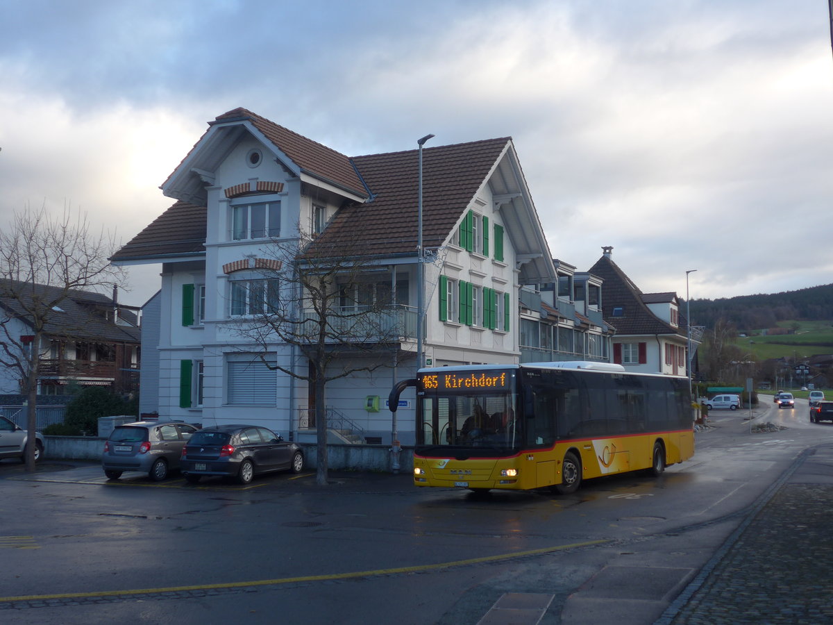 (212'881) - PostAuto Bern - Nr. 541/BE 675'387 - MAN am 14. Dezember 2019 beim Bahnhof Wichtrach