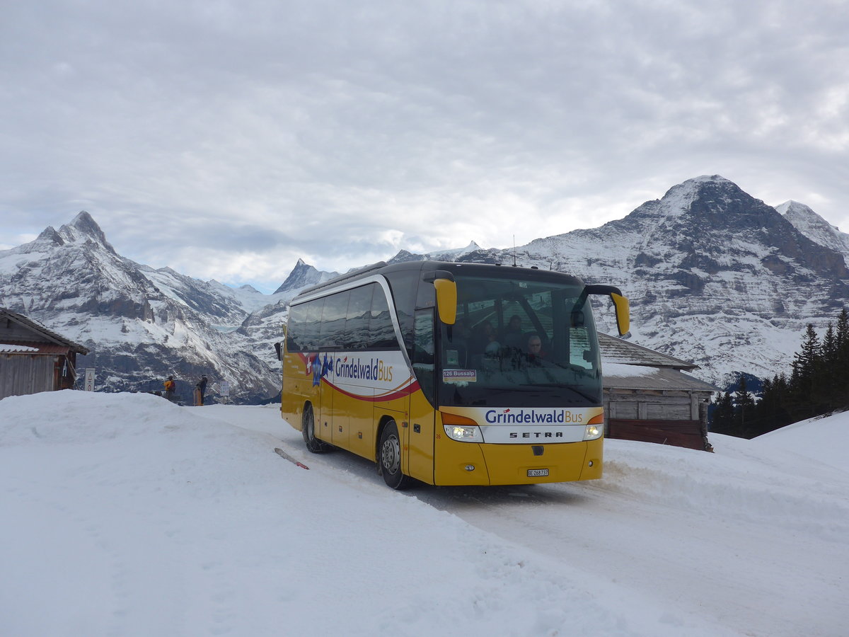 (213'166) - Grindelwaldbus, Grindelwald - Nr. 26/BE 268'737 - Setra am 26. Dezember 2019 auf der Bussalp
