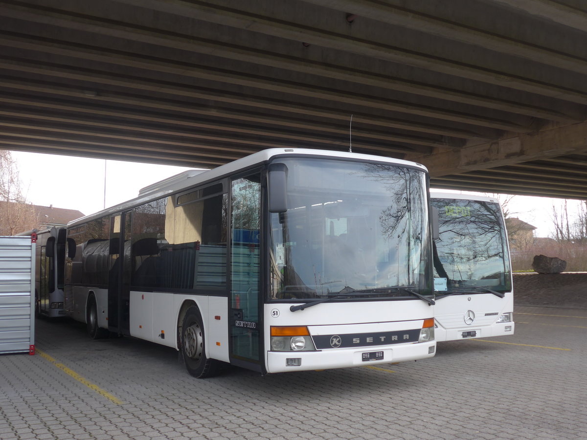 (214'247) - Interbus, Yverdon - Nr. 51 - Setra (ex AAGL Liestal Nr. 62) am 16. Februar 2020 in Kerzers, Murtenstrasse