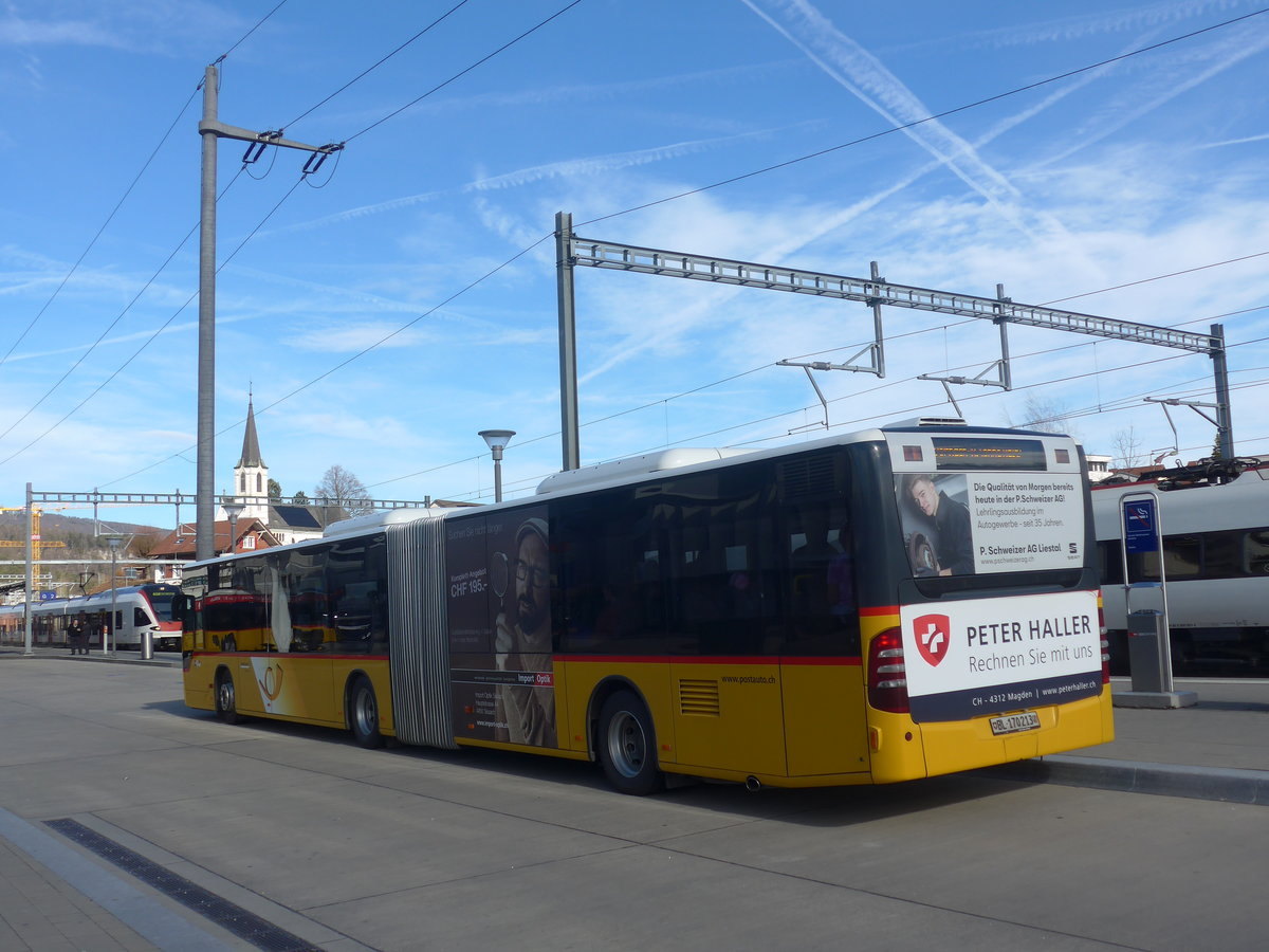 (214'329) - PostAuto Nordschweiz - BL 170'213 - Mercedes am 16. Februar 2020 beim Bahnhof Laufen