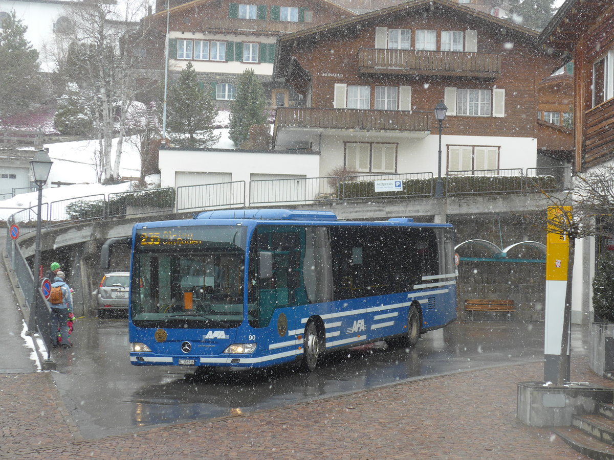 (214'474) - AFA Adelboden - Nr. 90/BE 398'916 - Mercedes am 19. Februar 2020 in Adelboden, Busstation