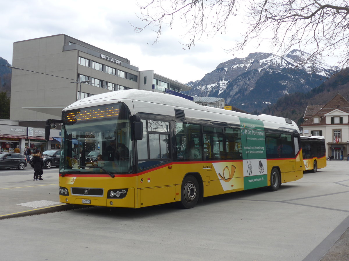 (214'867) - PostAuto Bern - BE 610'542 - Volvo am 23. Februar 2020 beim Bahnhof Interlaken West