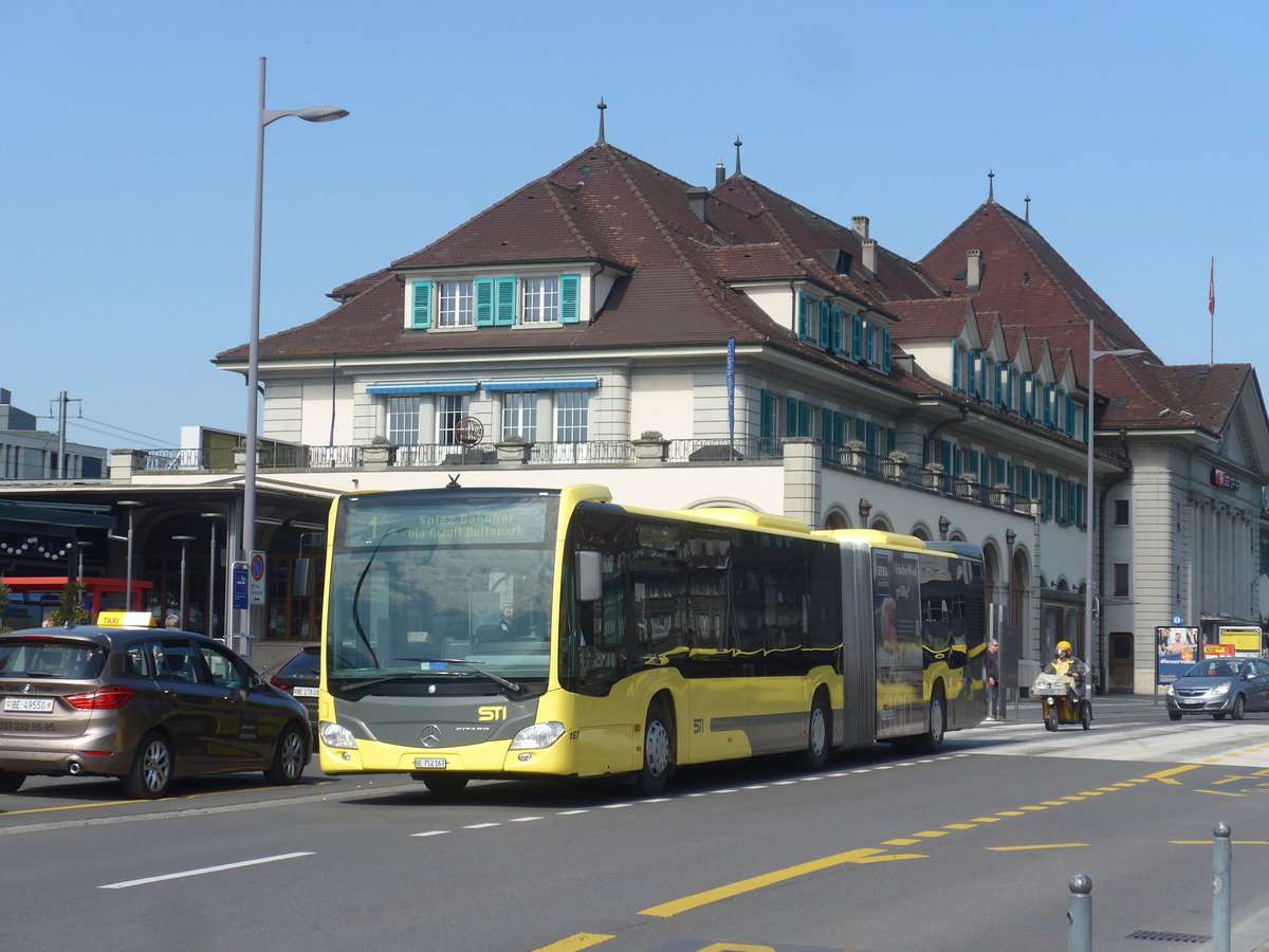 (215'973) - STI Thun - Nr. 167/BE 752'167 - Mercedes am 9. April 2020 beim Bahnhof Thun