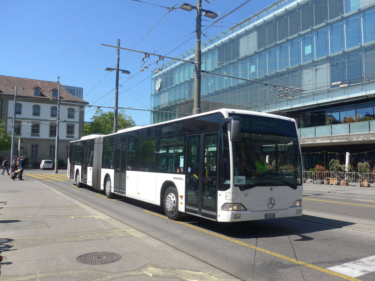 (216'367) - Intertours, Domdidier - Nr. 203/FR 300'668 - Mercedes (ex VZO Grningen Nr. 53) am 22. April 2020 beim Bahnhof Bern