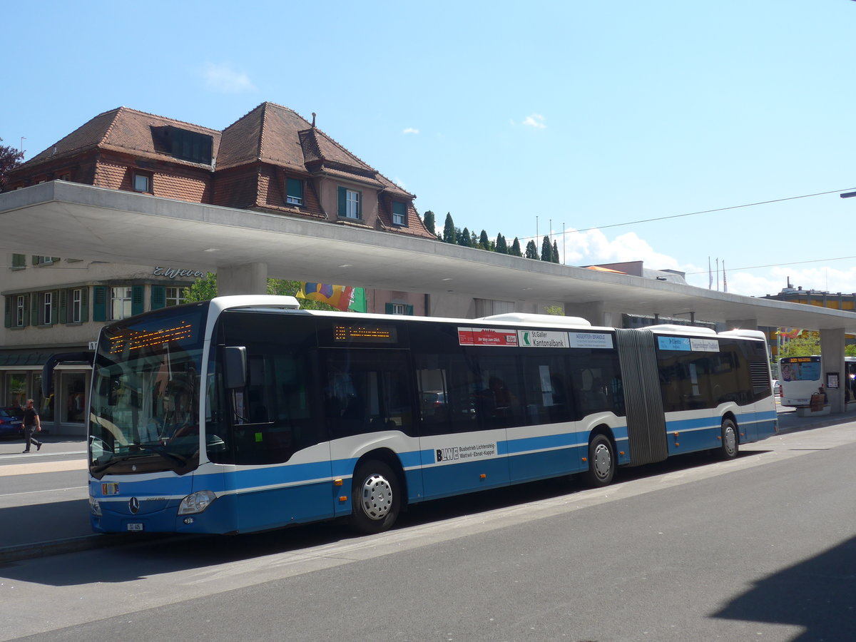 (216'825) - BLWE Wattwil - Nr. 1/SG 405 - Mercedes am 9. Mai 2020 beim Bahnhof Wattwil