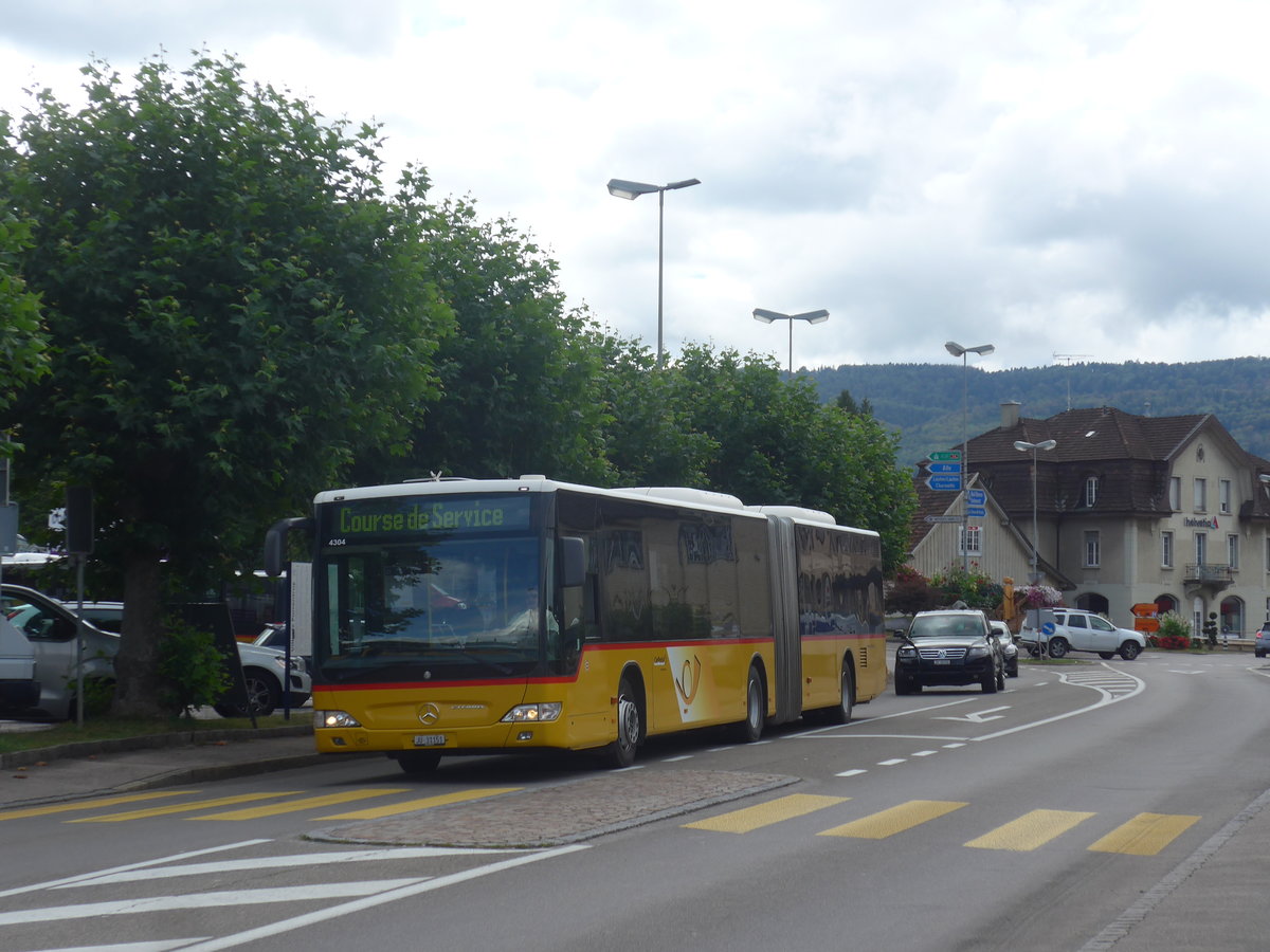 (220'381) - CarPostal Ouest - JU 31'151 - Mercedes (ex Nr. 34) am 31. August 2020 beim Bahnhof Porrentruy