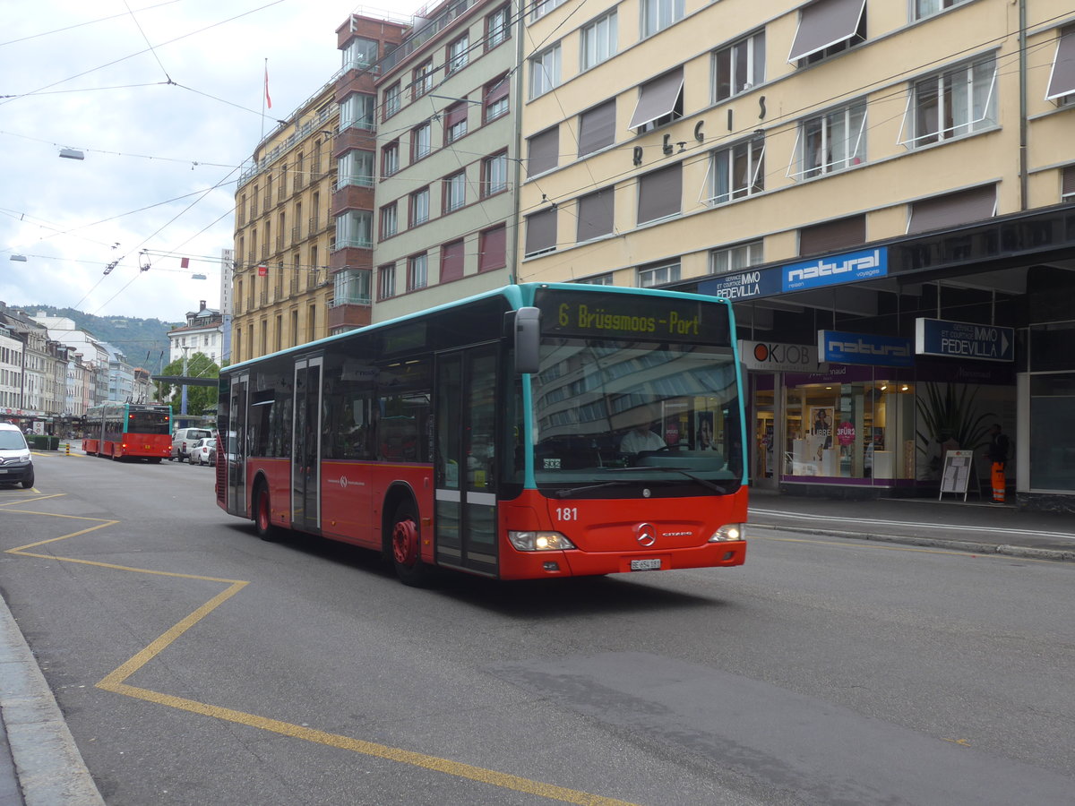 (220'435) - VB Biel - Nr. 181/BE 654'181 - Mercedes am 31. August 2020 beim Bahnhof Biel