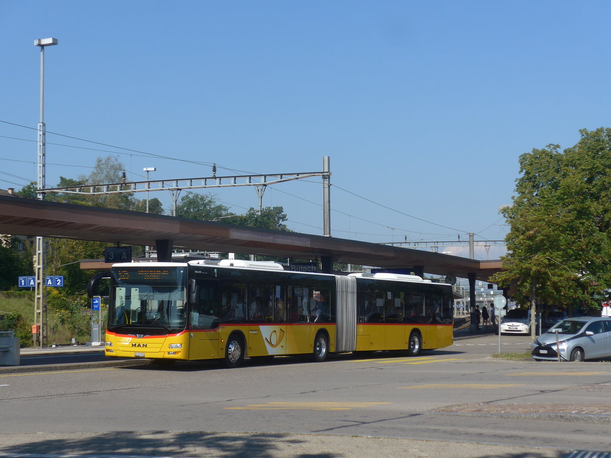 (220'614) - PostAuto Zrich - Nr. 315/ZH 587'882 - MAN am 12. September 2020 beim Bahnhof Blach