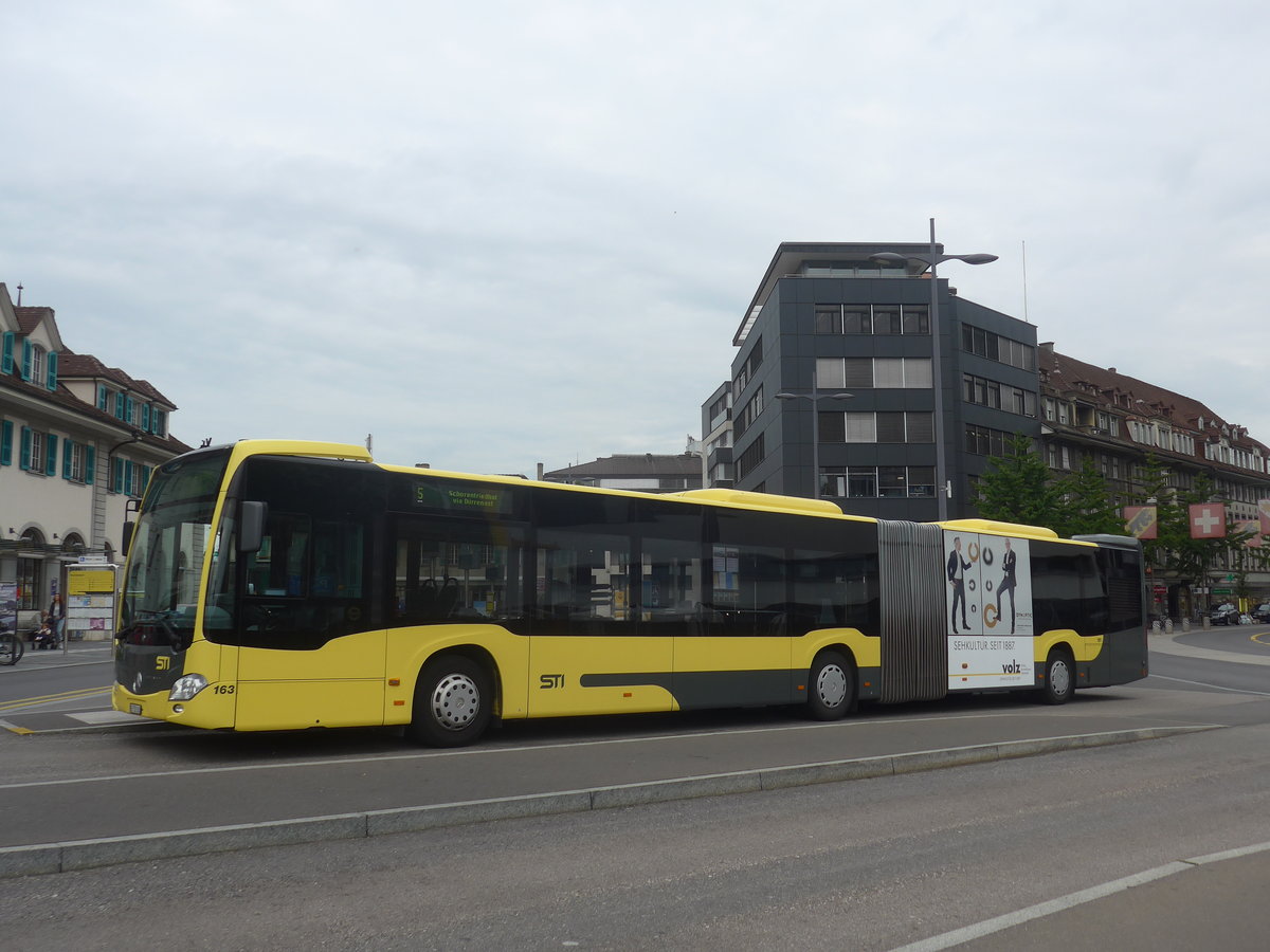 (220'953) - STI Thun - Nr. 163/BE 752'163 - Mercedes am 22. September 2020 beim Bahnhof Thun