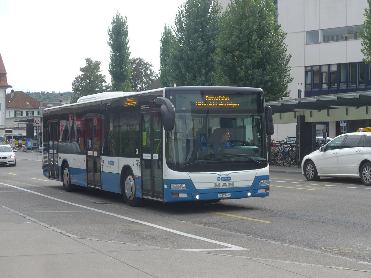 (221'004) - Limmat Bus, Dietikon - Nr. 46/ZH 379'446 - MAN am 22. September 2020 beim Bahnhof Dietikon