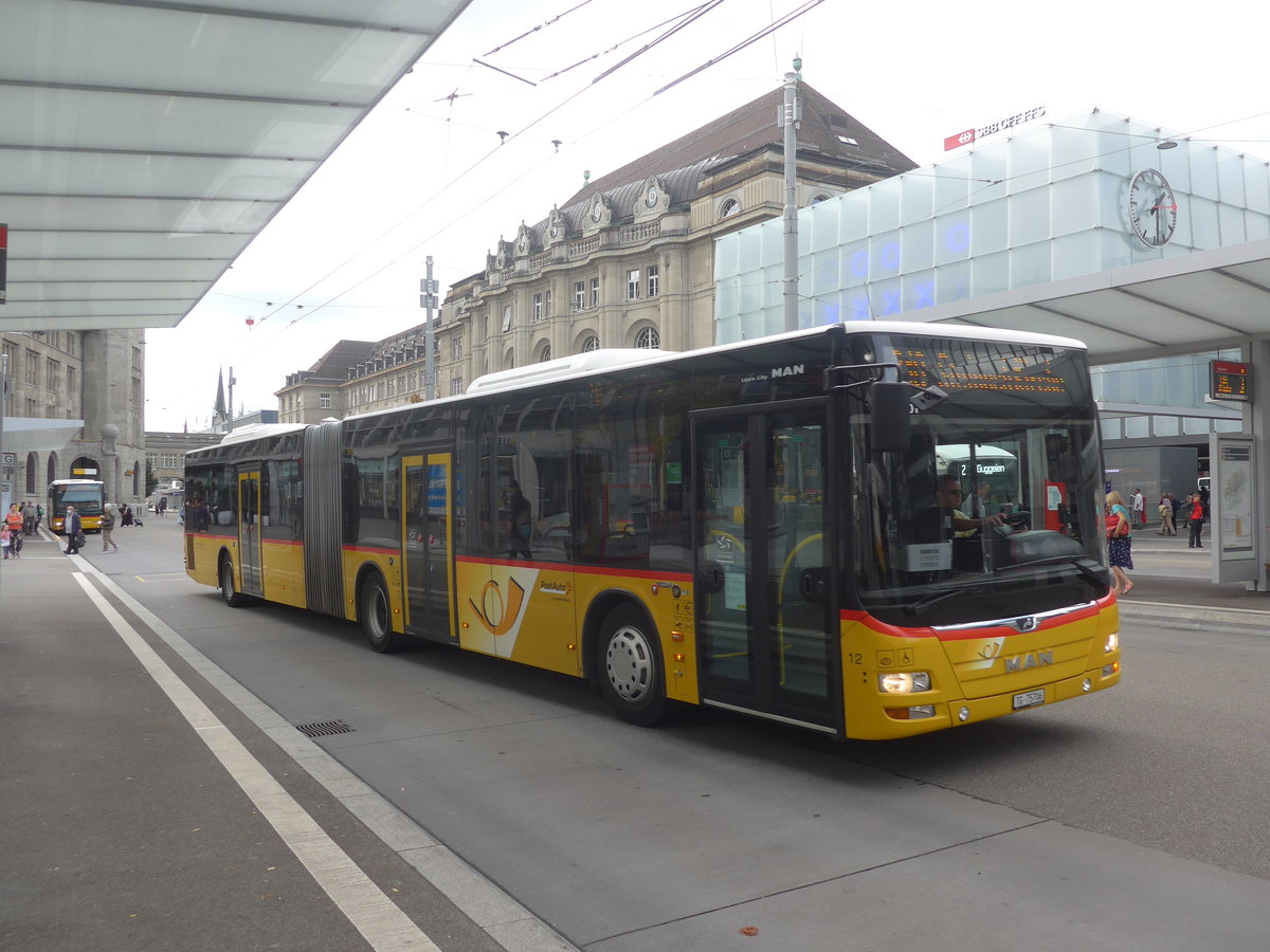 (221'267) - Eurobus, Arbon - Nr. 12/TG 75'706 - MAN am 24. September 2020 beim Bahnhof St. Gallen