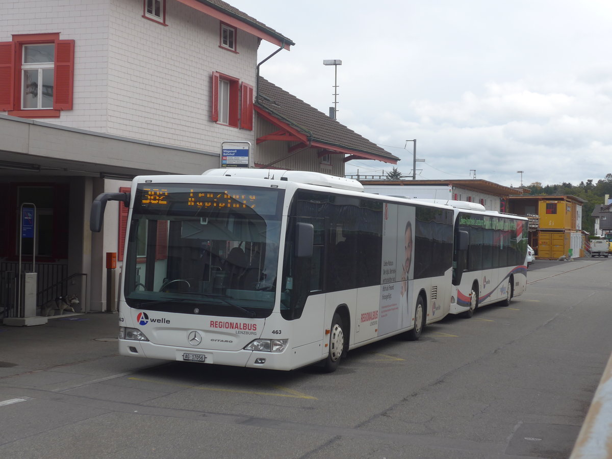 (221'535) - Knecht, Windisch - Nr. 463/AG 17'056 - Mercedes am 27. September 2020 beim Bahnhof Mgenwil