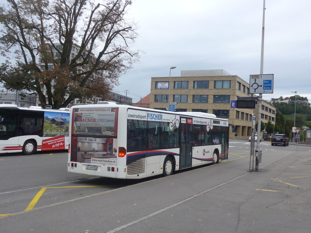 (221'555) - Knecht, Windisch - Nr. 452/AG 369'056 - Mercedes (ex Nr. 52) am 27. September 2020 beim Bahnhof Lenzburg