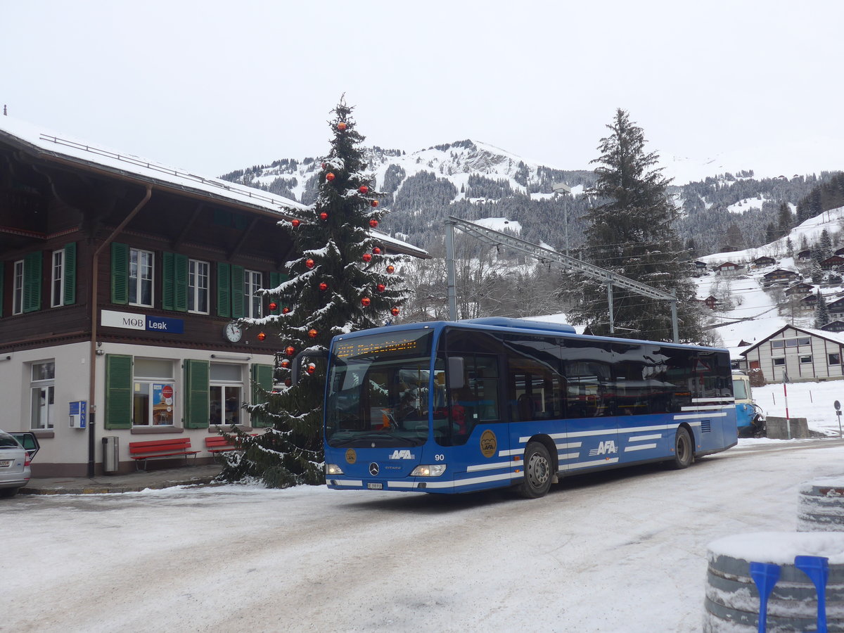 (223'133) - AFA Adelboden - Nr. 90/BE 398'916 - Mercedes am 27. Dezember 2020 beim Bahnhof Lenk