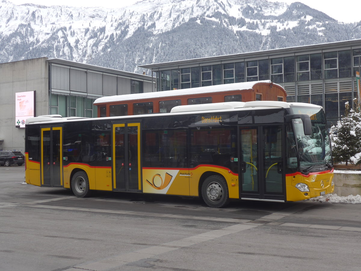 (223'164) - PostAuto Bern - BE 654'090 - Mercedes am 27. Dezember 2020 beim Bahnhof Interlaken Ost