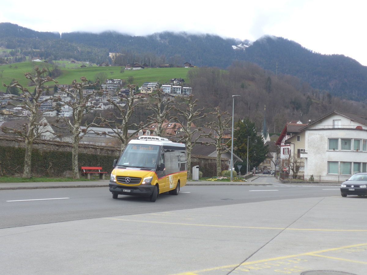 (224'387) - PostAuto Zentralschweiz - Nr. 8/OW 10'314 - Mercedes (ex Dillier, Sarnen Nr. 8) am 27. Mrz 2021 beim Bahnhof Sarnen