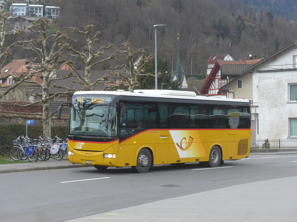 (224'390) - PostAuto Zentralschweiz - Nr. 3/OW 10'006 - Irisbus (ex Dillier, Sarnen Nr. 3) am 27. Mrz 2021 beim Bahnhof Sarnen