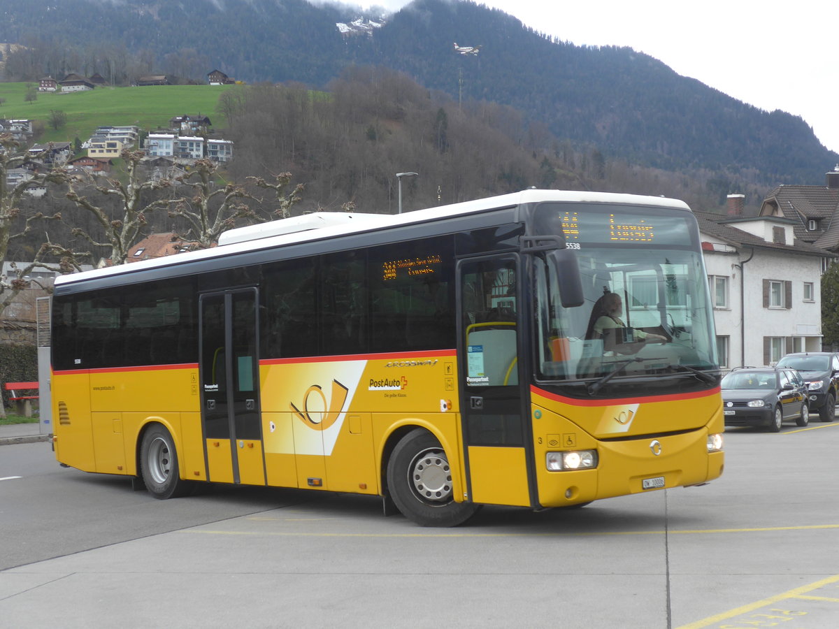 (224'391) - PostAuto Zentralschweiz - Nr. 3/OW 10'006 - Irisbus (ex Dillier, Sarnen Nr. 3) am 27. Mrz 2021 beim Bahnhof Sarnen