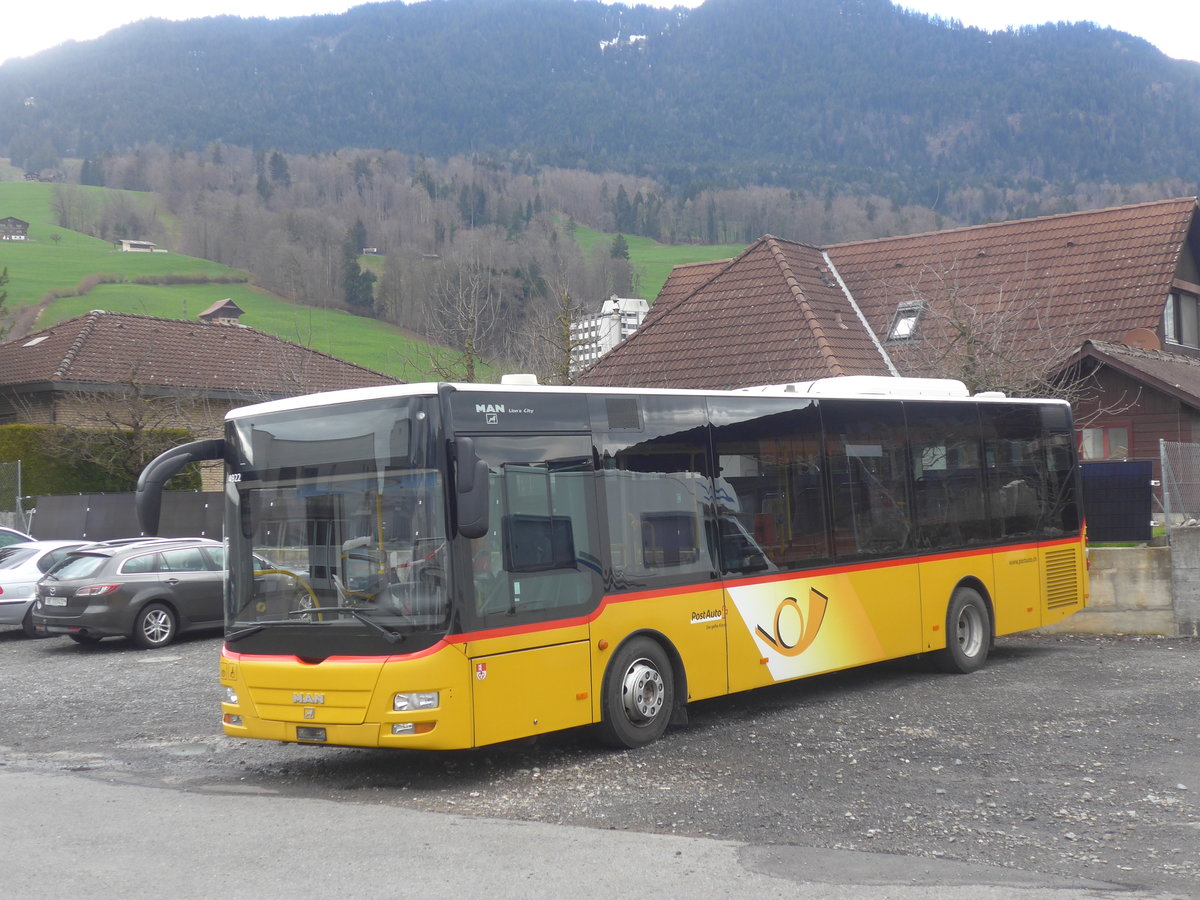 (224'455) - PostAuto Zentralschweiz - Nr. 7 - MAN/Gppel (ex Dillier, Sarnen Nr. 7) am 27. Mrz 2021 in Sarnen, Garage