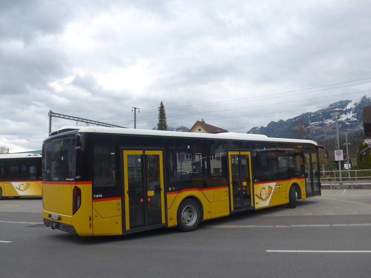 (224'472) - PostAuto Zentralschweiz - Nr. 7/OW 10'040 - MAN am 27. Mrz 2021 beim Bahnhof Sarnen
