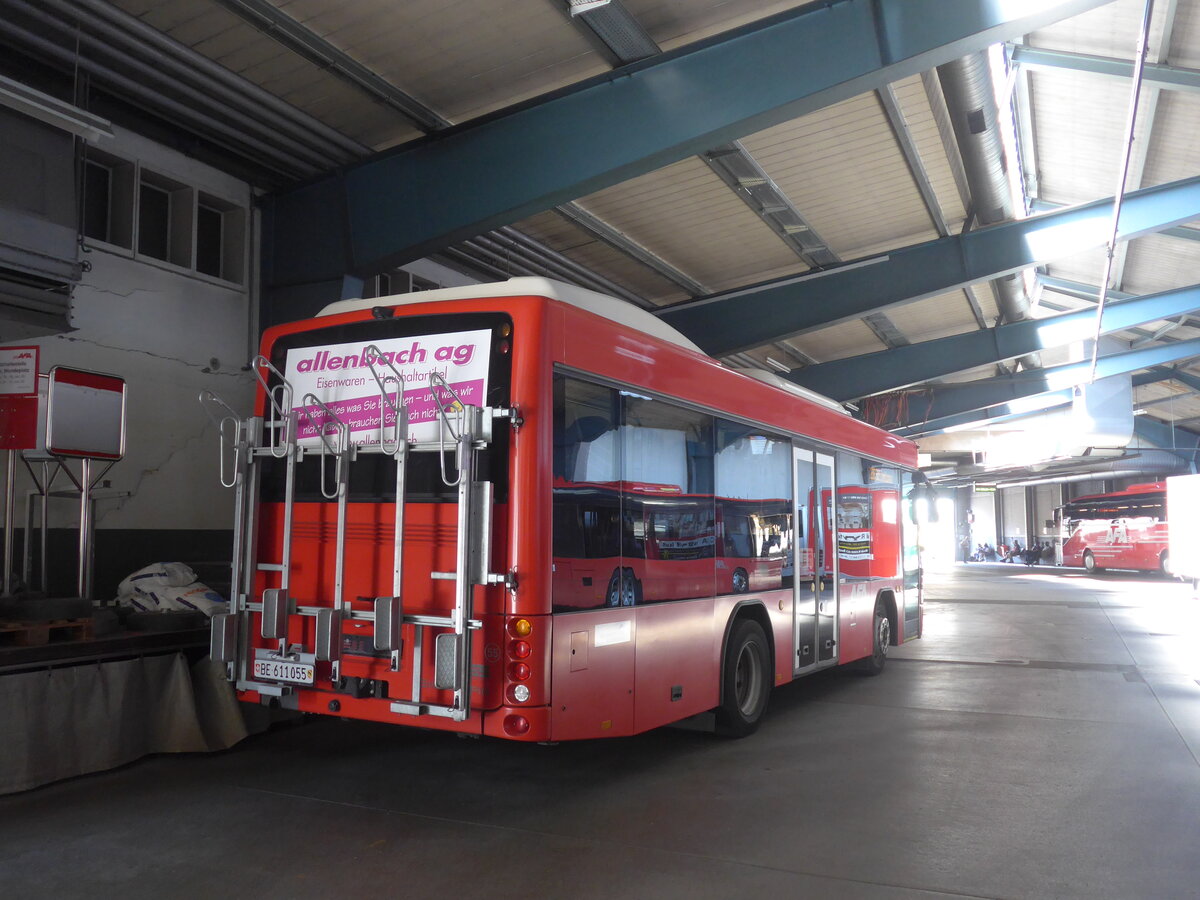 (225'925) - AFA Adelboden - Nr. 55/BE 611'055 - Scania/Hess am 16. Juni 2021 in Adelboden, Busstation