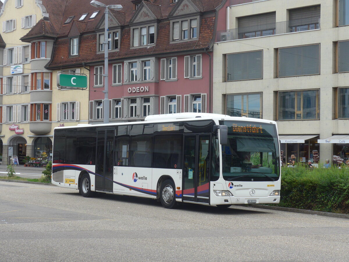 (227'195) - Erne, Full - AG 382'221 - Mercedes (ex Staudacher, Mandach) am 9. August 2021 beim Bahnhof Brugg