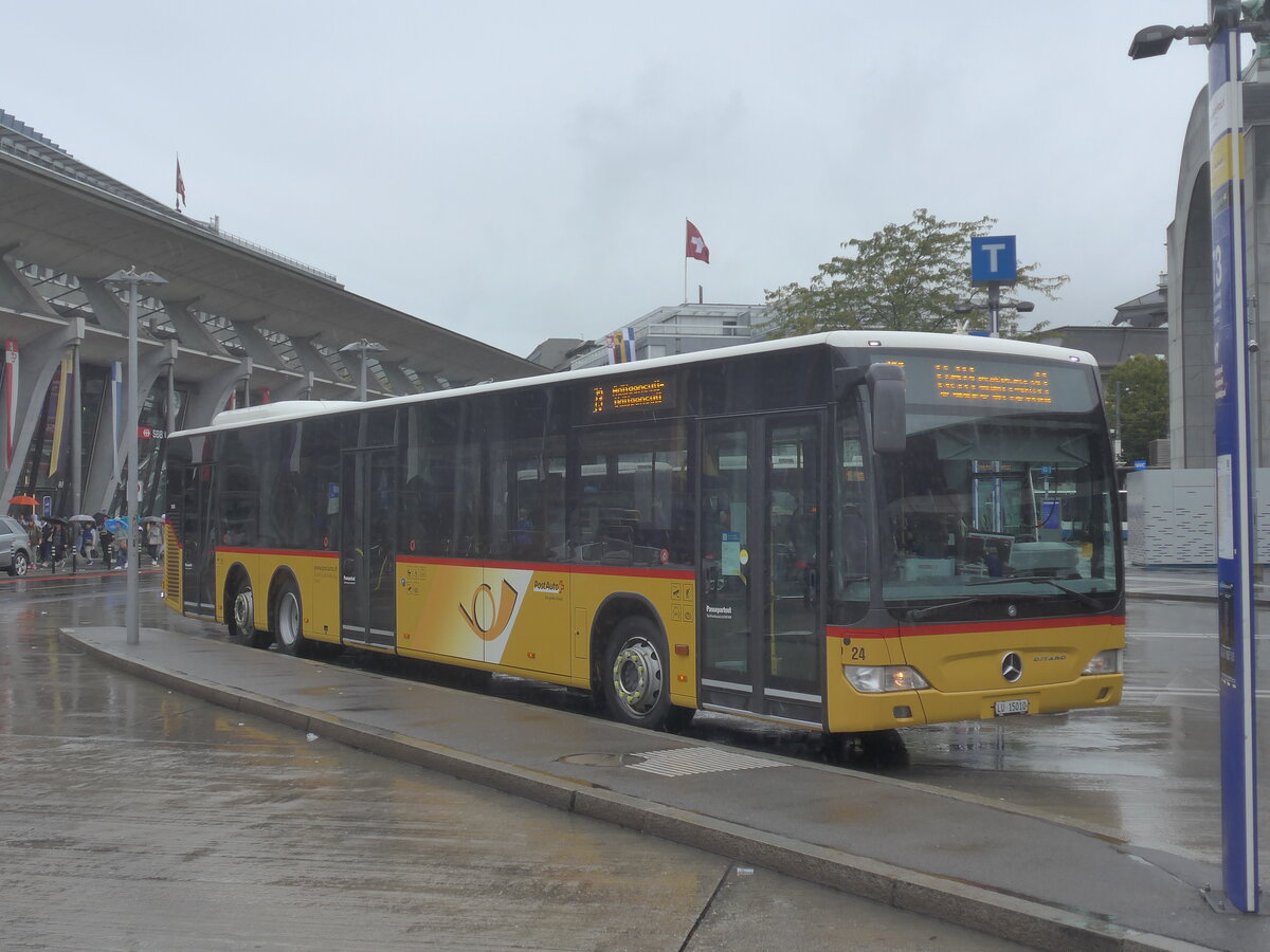 (228'190) - Bucheli, Kriens - Nr. 24/LU 15'010 - Mercedes am 19. September 2021 beim Bahnhof Luzern
