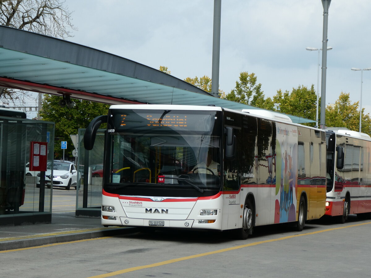 (228'472) - PostAuto Ostschweiz - TG 103'520 - MAN am 27. September 2021 beim Bahnhof Frauenfeld