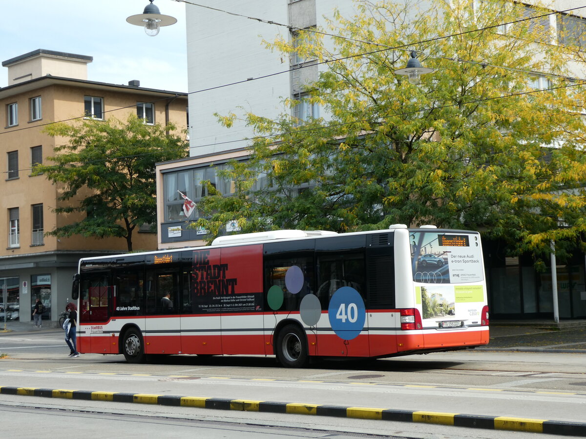 (228'473) - PostAuto Ostschweiz - TG 158'222 - MAN am 27. September 2021 beim Bahnhof Frauenfeld