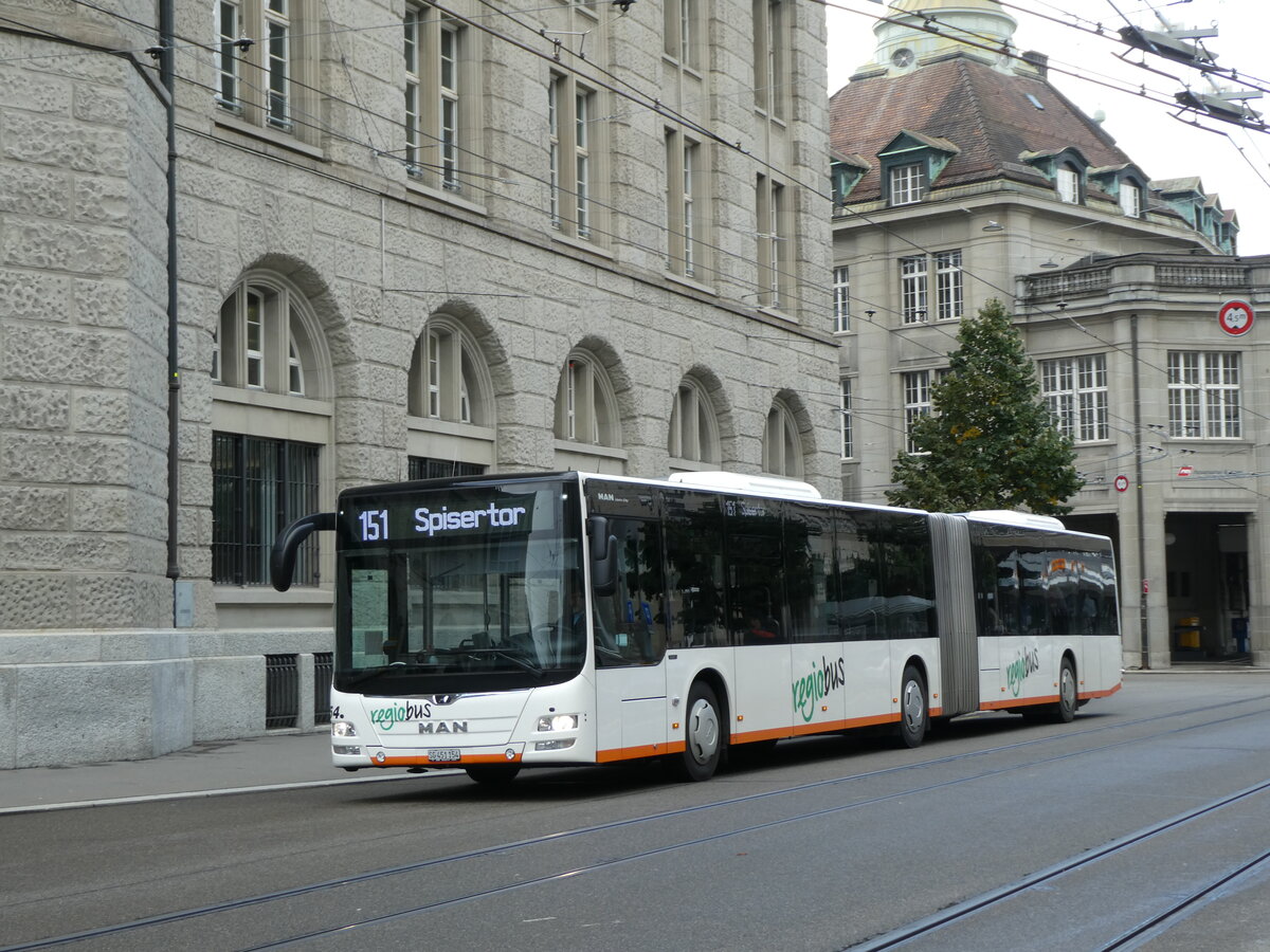 (229'040) - Regiobus, Gossau - Nr. 54/SG 451'154 - MAN am 13. Oktober 2021 beim Bahnhof St. Gallen