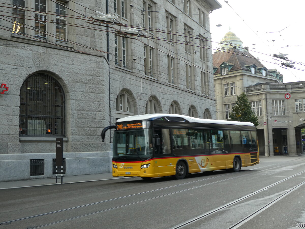(229'054) - Schwizer, Goldach - SG 80'491 - Scania am 13. Oktober 2021 beim Bahnhof St. Gallen
